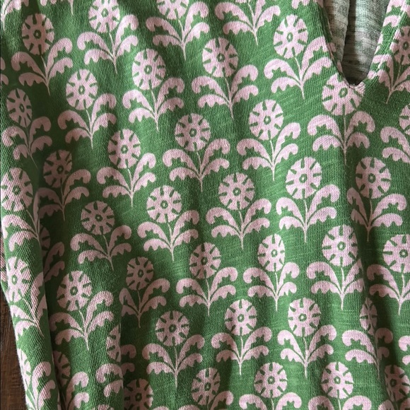 Boden Green V-Neck Mini Dress with 3/4 Sleeves - Picture 4 of 8